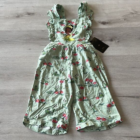Disney The Princess and the Frog Lily Pads & Flowers Ruffle Jumper 5T NWT - Picture 3 of 7